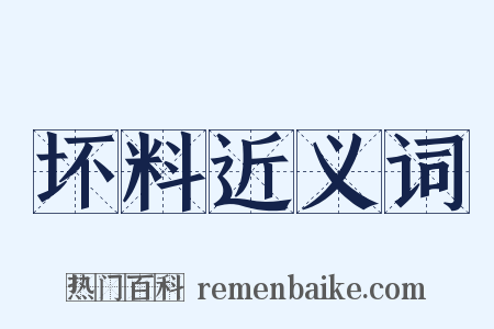 坏料近义词是什么意思的图片